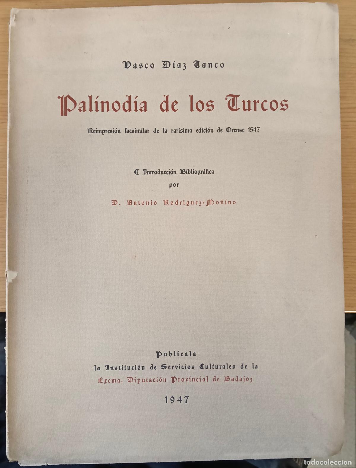 Libros: Pal&iacute;nodia de los Turcos - D&iacute;az Tanco, Vasco