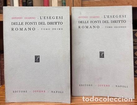 Libros: L'ESEGESI DELLE FONTI DEL DIRITTO ROMANO - GUARINO, Antonio