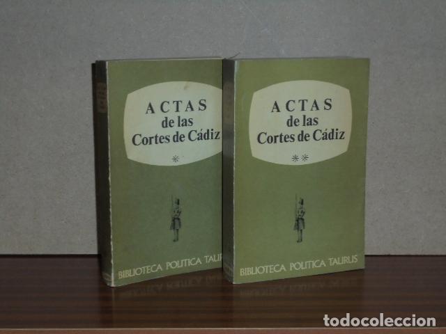 B&uuml;cher: ACTAS DE LAS CORTES DE C&Aacute;DIZ I y II (Dos tomos 2) - ANTOLOG&Iacute;A - Dirigida por Enrique Tierno Galv&aacute;n
