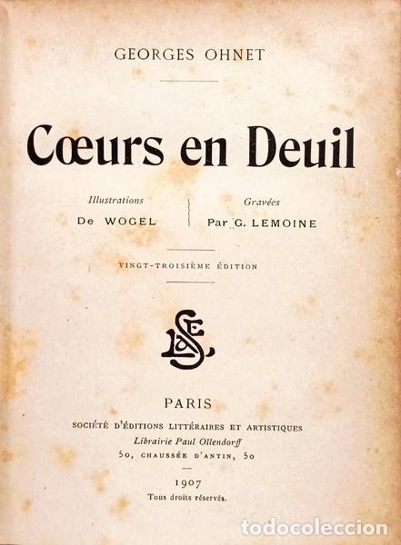 Libros: OHNET. (Georges) - COEURS EN DEUIL. - Foto 1