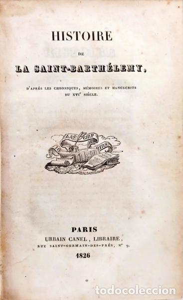 books: HISTOIRE DE LA SAINT-BARTH&Eacute;LEMY.