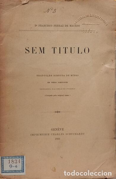 B&uuml;cher: FERRAZ DE MACEDO. (Francisco) - SEM TITULO.