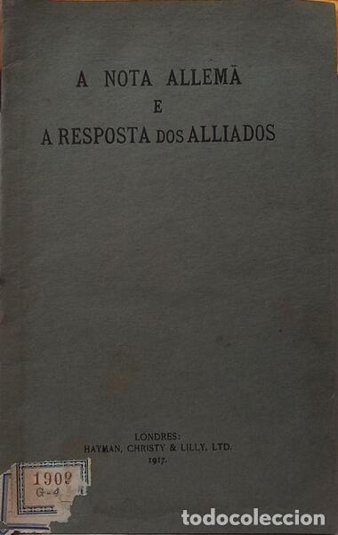 B&uuml;cher: NOTA (A) ALLEM&Atilde; E A RESPOSTA DOS ALLIADOS.