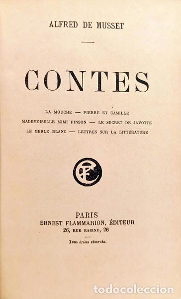 Libros: MUSSET. (Alfred de) - CONTES.