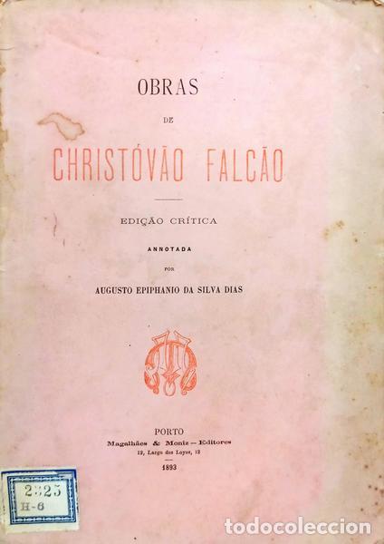 Libros: SILVA DIAS. (Augusto Epiphanio da) - OBRAS DE CHRIST&Oacute;V&Atilde;O FALC&Atilde;O.