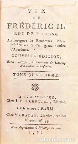 Libros: VIE DE FR&Eacute;D&Eacute;RIC II, ROI DE PRUSSE.