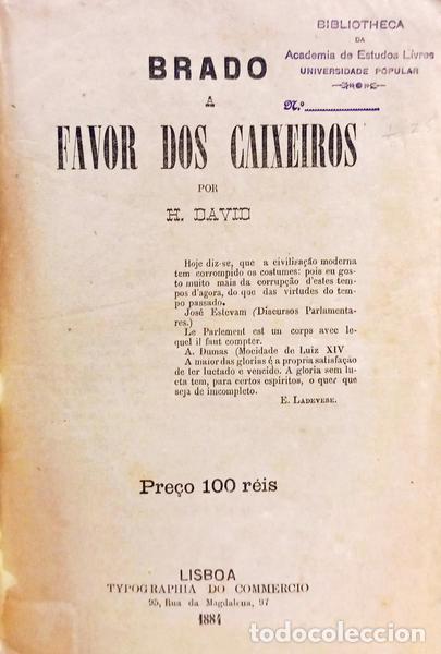 Libros: DAVID. (H.) - BRADO A FAVOR DOS CAIXEIROS. - Foto 2