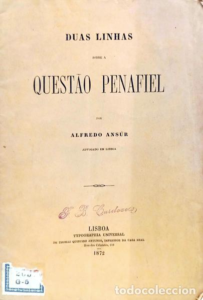 Libros: ANS&Uuml;R. (Alfredo) - DUAS LINHAS SOBRE A QUEST&Atilde;O PENAFIEL.