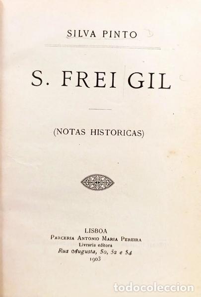Libros: SILVA PINTO. - S. FREI GIL. - Foto 1