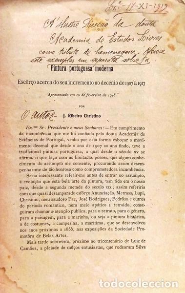 Livros em segunda m&atilde;o: RIBEIRO CHRISTINO. (Jo&atilde;o) - PINTURA PORTUGUESA MODERNA.