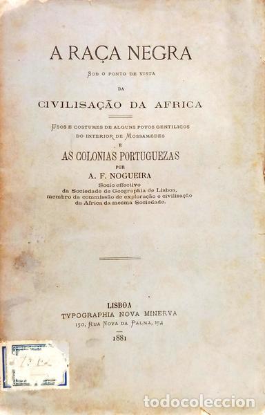 Livros em segunda m&atilde;o: NOGUEIRA. (A. F.) - A RA&Ccedil;A NEGRA SOB O PONTO DE VISTA DA CIVILIZA&Ccedil;&Atilde;O DA &Aacute;FRICA.