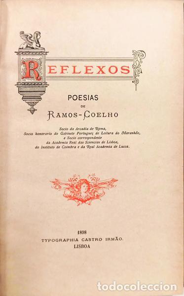 Livros em segunda m&atilde;o: RAMOS-COELHO. (Jos&eacute;) - REFLEXOS.