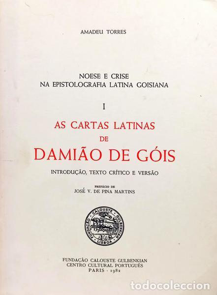Libros: TORRES. (Amadeu) - NOESE E CRISE NA EPISTOLOGRAFIA LATINA GOISIANA. [2 VOLS.]