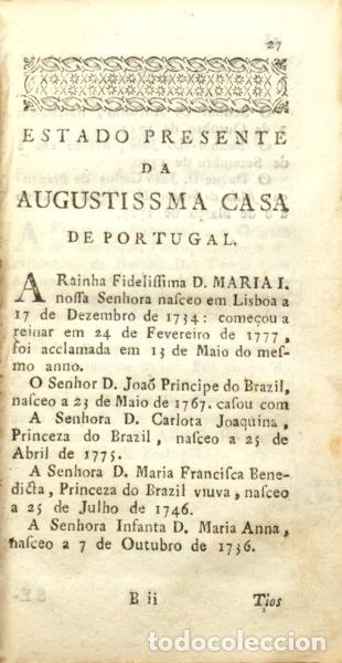 Libros: ALMANACH PARA O ANNO DE M. DCC. XCII [1792]. - Foto 2