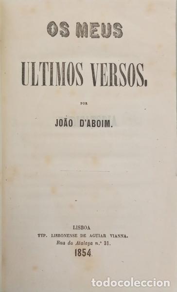 Livros em segunda m&atilde;o: ABOIM. (Jo&atilde;o Correia Manuel) - OS MEUS ULTIMOS VERSOS.
