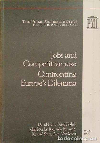 Libri di seconda mano: HUNT. (David) et al. - JOBS AND COMPETITIVENESS: CONFRONTING EUROPE'S DILEMMA.