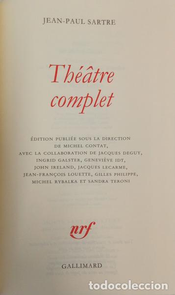 Libros: SARTRE. (Jean-Paul) - TH&Eacute;ATRE COMPLET. - Foto 1