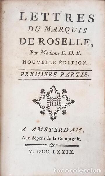 Libri di seconda mano: LETTRES DU MARQUIS DE ROSELLE,