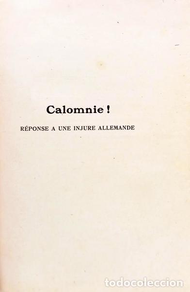Libros: FRANCISCUS. - CALOMNIE! R&Eacute;PONSE A UNE INJURE ALLEMANDE. - Foto 2