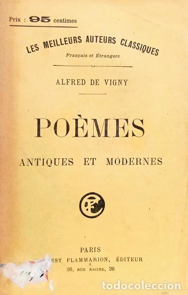 books: VIGNY. (Alfred de) - PO&Egrave;MES ANTIQUES ET MODERNES.