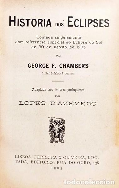 Libros: CHAMBERS. (George F.) - HISTORIA DOS ECLIPSES. - Foto 2