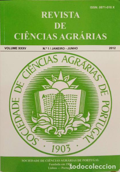 Libros: REVISTA DE CI&Ecirc;NCIAS AGR&Aacute;RIAS, VOL. XXXV, N.&ordm; 1, JANEIRO-JUNHO 2012 - VOL. XXXV, N.&ordm; 2, JULHO-DEZEMBR