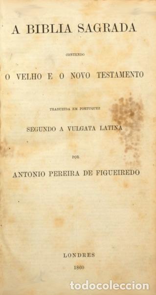 books: BIBLIA (A) SAGRADA CONTENDO O VELHO E O NOVO TESTAMENTO.