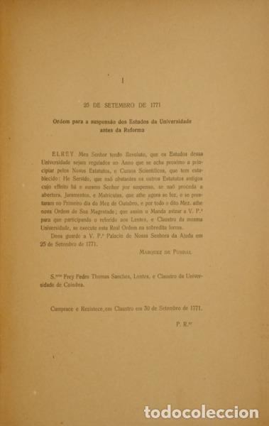 Libros: LOPES DE ALMEIDA. (Manuel) - DOCUMENTOS DA REFORMA POMBALINA. - Foto 2