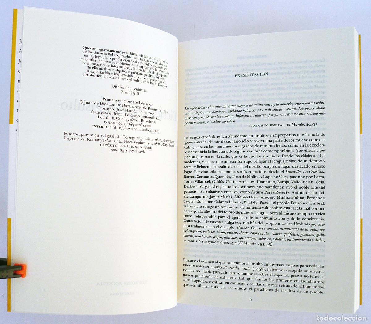 Libros: Diccionario del insulto, Juan de Dios Luque - Foto 5