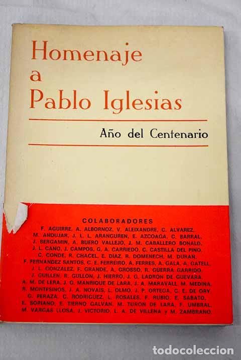 Libros: Homenaje a Pablo Iglesias
