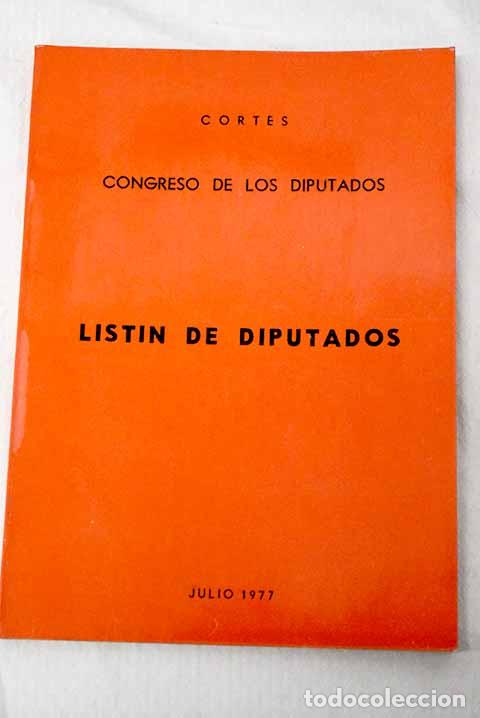 Libros: Listin de diputados: