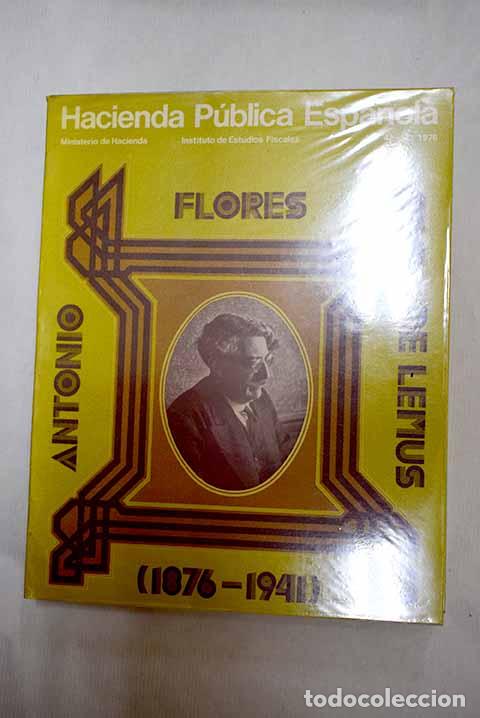 Libros: Hacienda P&uacute;blica Espa&ntilde;ola, n&ordm;s 42-43: Antonio Flores de Lemus