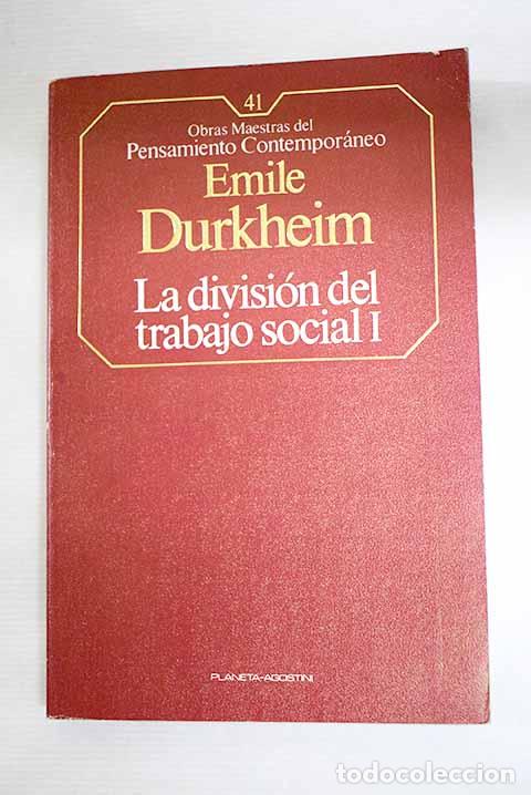 Livros em segunda m&atilde;o: La divisi&oacute;n del trabajo social, tomo I.- Durkheim, &Eacute;mile