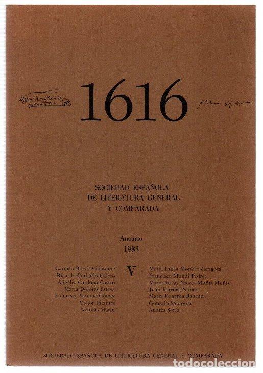 Libros: 1616 Sociedad Espa&ntilde;ola de Literatura General y Comparada. Anuario 1983, tomo V - VVAA