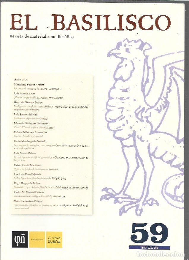 Libros: EL BASILISCO. REVISTA DE MATERIALISMO FILOSOFICO. N&ordm; 59 - VARIOS