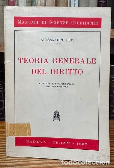 Libros: TEORIA GENERALE DEL DIRITTO - LEVI, Alessandro