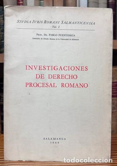 Libros: INVESTIGACIONES DE DERECHO PROCESAL ROMANO - FUENTESECA, Pablo