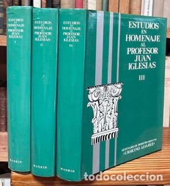 Libros: ESTUDIOS EN HOMENAJE AL PROFESOR JUAN IGLESIAS. Seminario de Derecho Romano &rdquo;Ursicino Alvarez&rdquo;