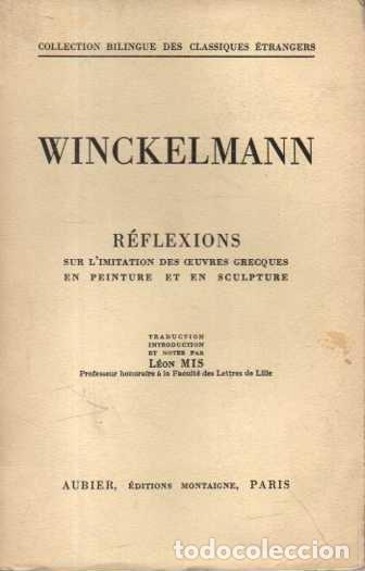 Livros em segunda m&atilde;o: REFLEXIONS SUR L'IMITATION DES OEUVRES GRECQUES EN PEINTURE ET EN SCULPTURE. - WINCKELMANN.