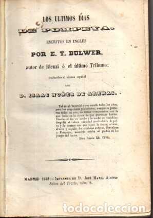 Livros em segunda m&atilde;o: LOS ULTIMOS DIAS DE POMPEYA. - BULWER, E. T.