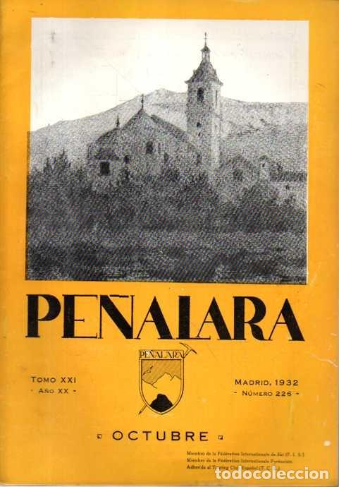 Livros em segunda m&atilde;o: PE&Ntilde;ALARA. TOMO XXI. A&Ntilde;O XX. OCTUBRE. MADRID, 1932. NUMERO 226. - REVISTA ILUSTRADA DE ALPINISMO.