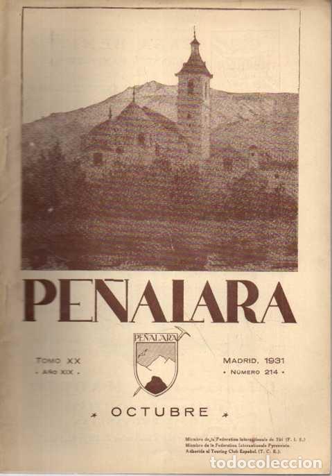 Livros em segunda m&atilde;o: PE&Ntilde;ALARA. TOMO XX. A&Ntilde;O XIX. OCTUBRE. MADRID, 1931. NUMERO 214. - REVISTA ILUSTRADA DE ALPINISMO.