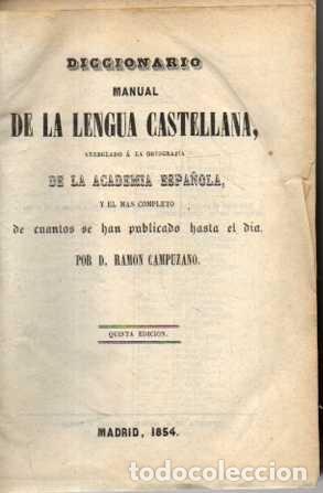 Livros em segunda m&atilde;o: DICCIONARIO MANUAL DE LA LENGUA CASTELLANA ARREGLADO A LA ORTOGRAFIA DE LA REAL ACADEMIA ESPA&Ntilde;OLA Y