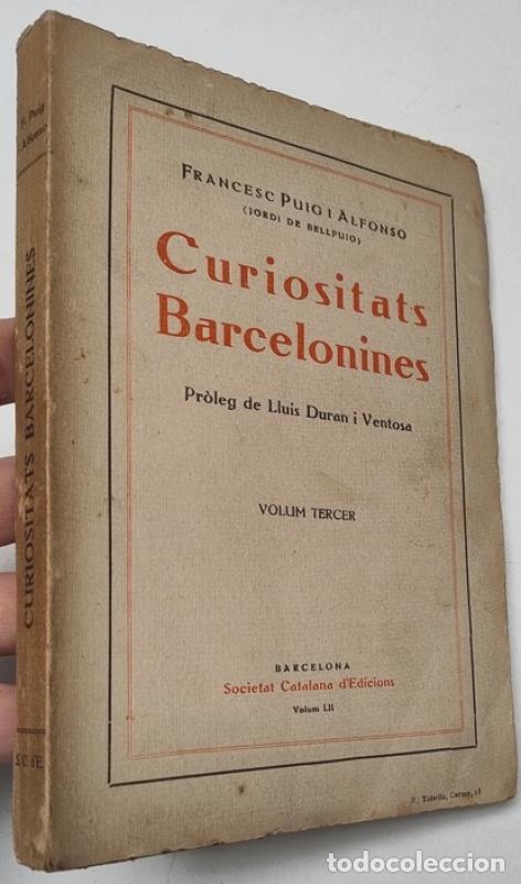 Libros: Curiositats barcelonines. Volum tercer - Francesc Puig I Alfonso