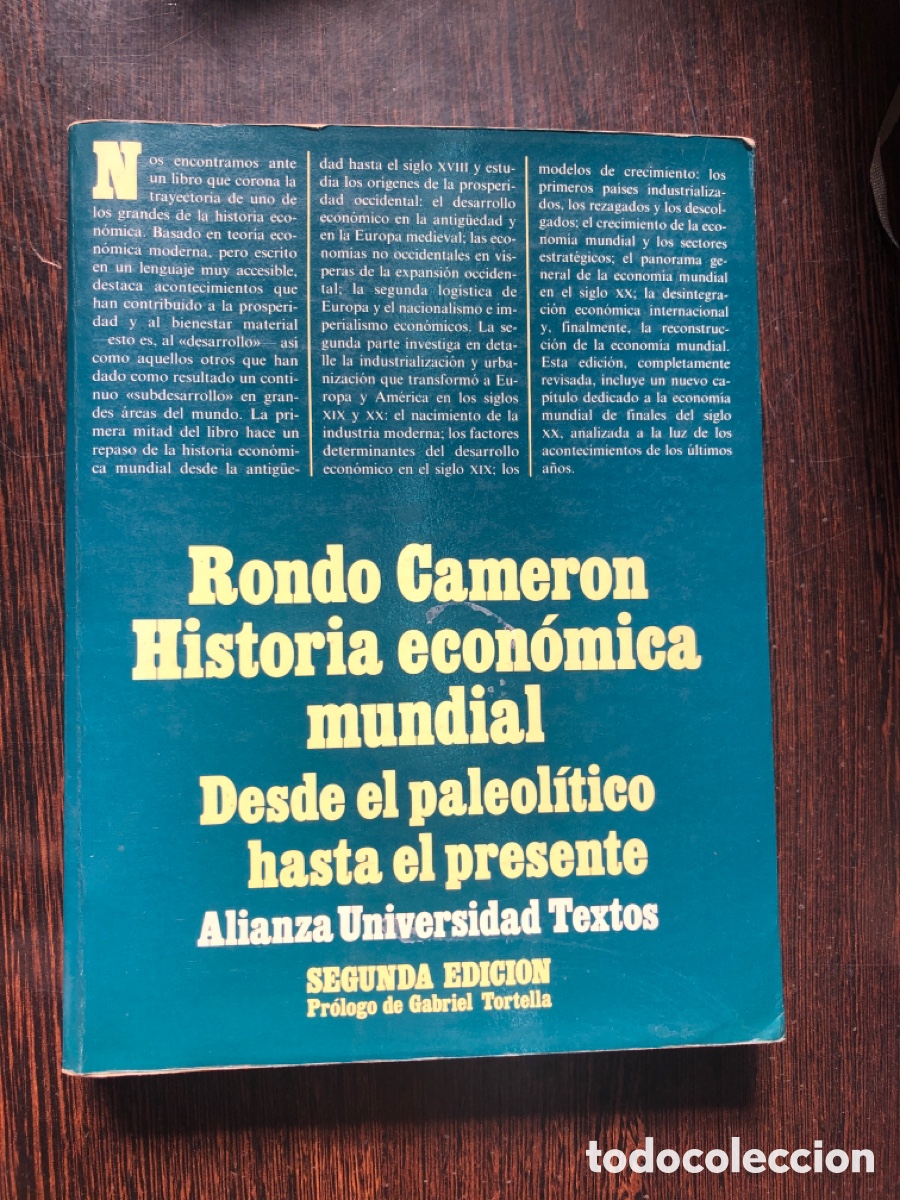 B&uuml;cher: RONDO CAMERON HISTORIA ECONOMICA MUNDIAL DESDE EL PALEOLITICO HASTA EL PRESENTE