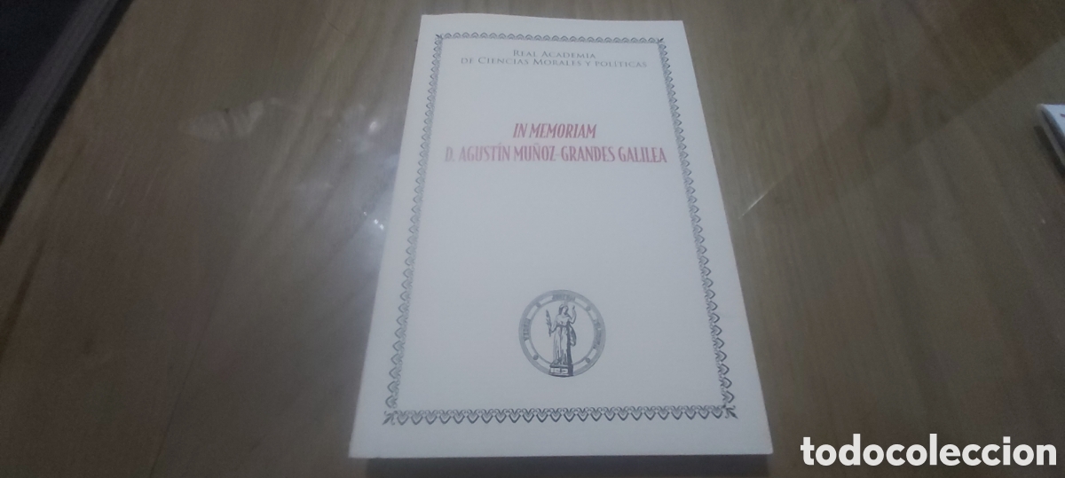 Libros: IN MEMORIAM D. AGUSTIN MU&Ntilde;8Z-GRANDES GALILEA