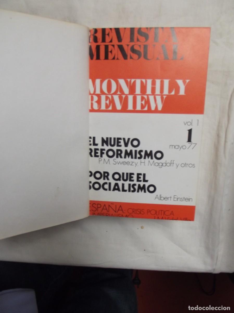 Libros: REVISTA MENSUAL MONTHLY REVIEW VOL 1 MAYO 1977 - JUNIO 1978 ( ENCUADERNADAS )