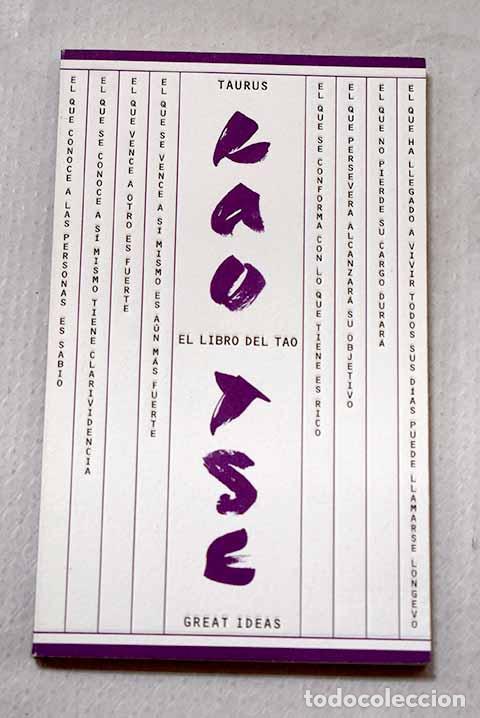 Libros: El libro del Tao: Tse, Lao.- Tse, Lao