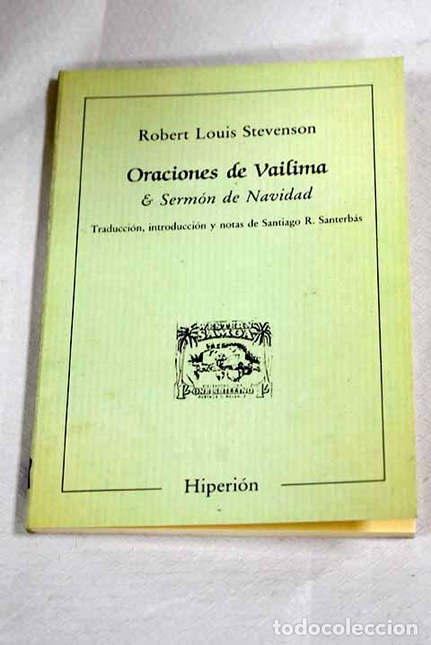 Libros: Oraciones de Vailima & Serm&oacute;n de Navidad.- Stevenson, Robert Louis