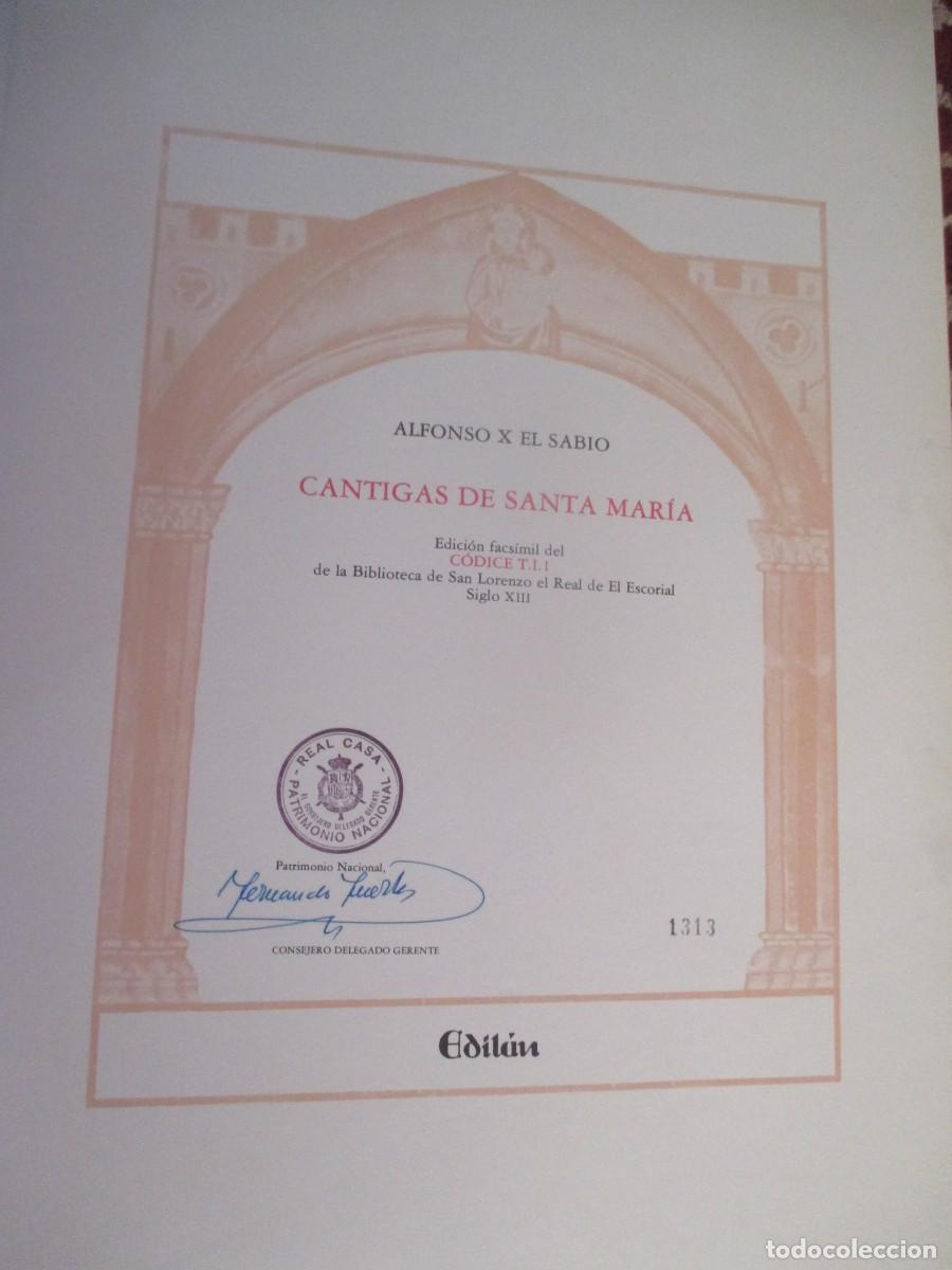 Libros: ALFONSO X EL SABIO Cantigas de Santa Mar&iacute;a ( Facsimil + complemento) W41436 - Foto 2